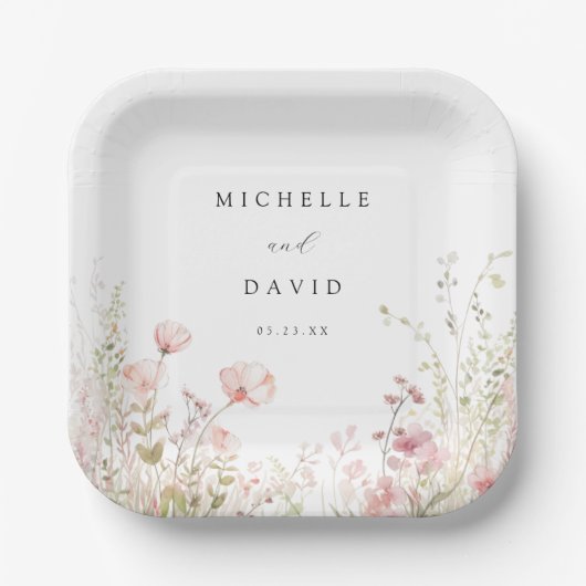 デリケートな野結婚花 ペーパープレート (正面)