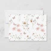 デリケートな野結婚花 出欠カード (裏面)