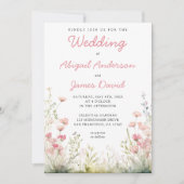 デリケートな野結婚花 招待状 (正面)