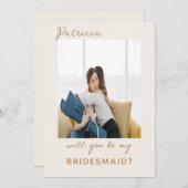 デリケートな金ゴールドとクリームの花嫁プロポーザルのカード 招待状 (正面/裏面)