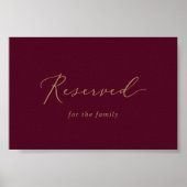 デリケートな金ゴールドとブルゴーニュが家族向け ポスター (正面)