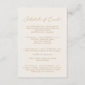 デリケートな金ゴールドと結婚クリームのイベント日程 エンクロージャーカード (正面)