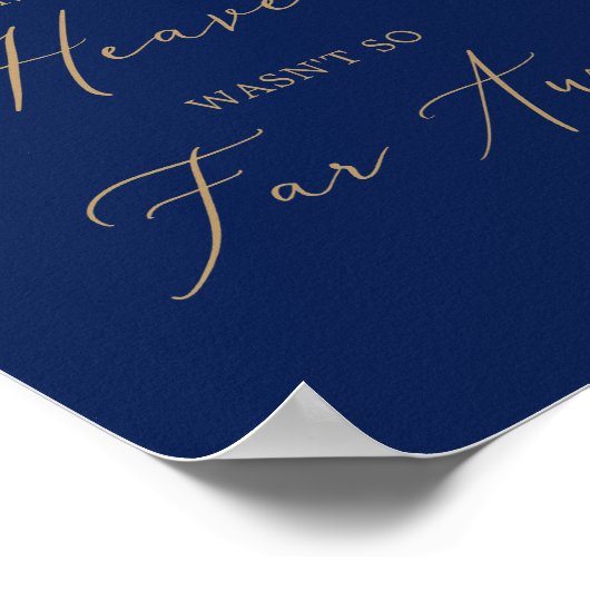 デリケートな金ゴールドもし海軍の天国は今のところ遠くにない ポスター (角)