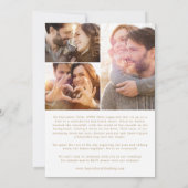 デリケートな金ゴールド書道提案書結婚の内容 招待状 (裏面)