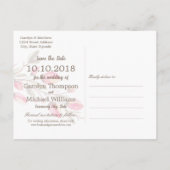 デリケートな開花と華やかな結婚式デートを除く 案内ポストカード (裏面)