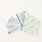 デリケートな開花パーソナライズされたレシピノート ノートブック (内部)