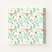 デリケートな開花パーソナライズされたレシピノート ノートブック (裏面)