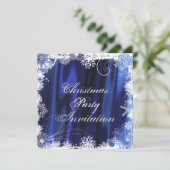 デリケートな雪片クリスマスパーティの招待状 招待状 (スタンド正面)