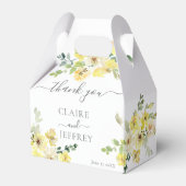 デリケートな黄色のフローラセージ結婚グリーン フェイバーボックス (正面サイド)