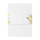 デリケートな黄色フローラセージ緑結婚夏 招待状ベリーバンド (裏面例)