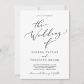 デリケートな黒い週末のイベントQRコード結婚ズ 招待状 (正面)