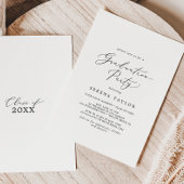 デリケートな黒書卒業式パーティー 招待状