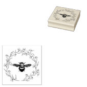 デリケートな(昆虫)マルハナバチフローラリース ラバースタンプ (押印)