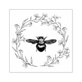 デリケートな(昆虫)マルハナバチフローラリース ラバースタンプ (インプリント)