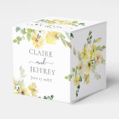 デリケートイエローフローラセージ結婚グリーンズスクエア フェイバーボックス (正面サイド)