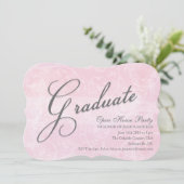 デリケートウォーターカラーオープンハウスパーティの招待状 招待状 (スタンド正面)