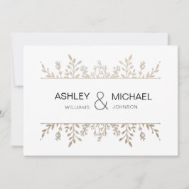 デリケートエレガントバラ金ゴールドシック結婚式招待状 招待状