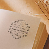 デリケートエレガントフレームEx Libris蔵書票本 セルフインキングスタンプ