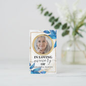 デリケートエレガント赤面記念祈りの言葉フォトカード 名刺 (スタンド正面)