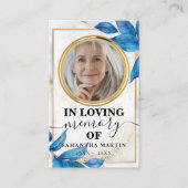 デリケートエレガント赤面記念祈りの言葉フォトカード 名刺 (正面)