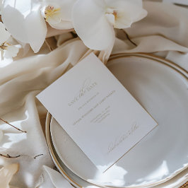 デリケートクラシックな結婚式日付カードを保存 セーブザデート