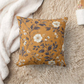 デリケートクリームオンオレンジ秋フローラ クッション (ブランケット)