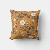 デリケートクリームオンオレンジ秋フローラ クッション (正面)