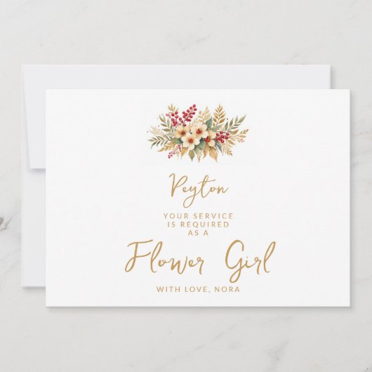 デリケートグラムクリスマスフローラ金ゴールドフラワーガール (正面)