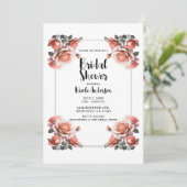 デリケートコーラルピーチバラブライダルシャワー 招待状 (スタンド正面)