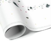 デリケートスタイリッシュな冬の模様の包み紙 ラッピングペーパー (ロールコーナー)