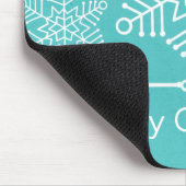 デリケートスノーフレークスクリスマスマウスパッド マウスパッド (コーナー)