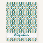 デリケートティール(緑がかった色)フローラ名 ノートブック (正面)