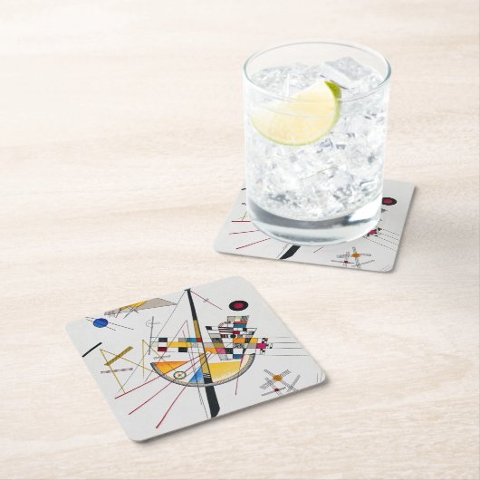 デリケートテンションNo.85、ワシリー·カンディンスキー スクエアペーパーコースター (インサイチュ)