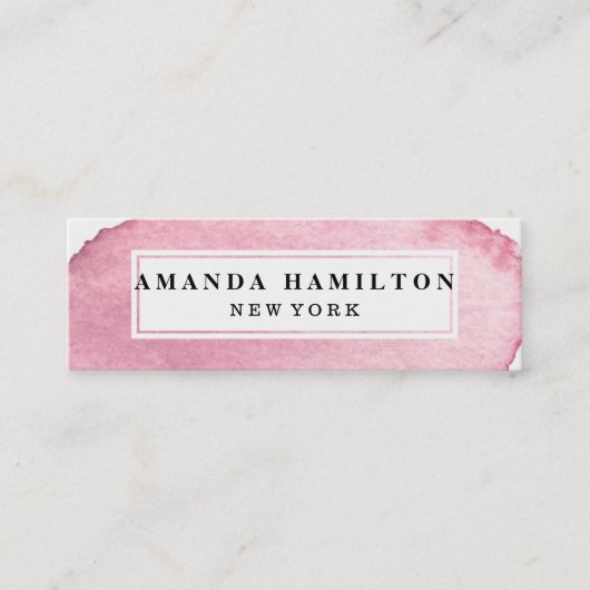 デリケートトレンディーピンクウォーターカラー洗浄プロフェッショナル スキニー名刺 (正面)