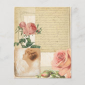 デリケートバラヴィンテージスクラップブック紙 (正面)