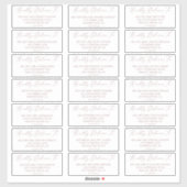 デリケートバラ金ゴールドゲスト住所 シール (シート)