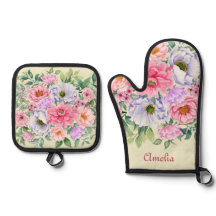 デリケートパステルウォーターカラーサマーガーデン花模様