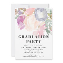 デリケートパステルウォーターカラーフローラ卒業パーティー