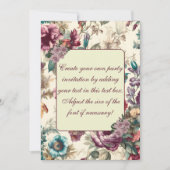 デリケートパステルサマーフローラ招待状テンプレート 招待状 (正面)