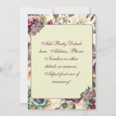 デリケートパステルサマーフローラ招待状テンプレート 招待状 (裏面)