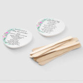 デリケートパステルフラワーズ結婚式 プログラム ハンドファン (組立なし)