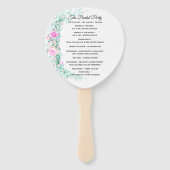 デリケートパステルフラワーズ結婚式 プログラム ハンドファン (裏面)