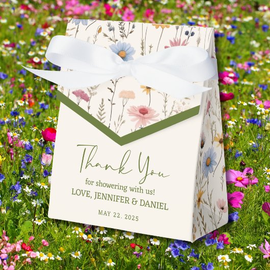 デリケートパステルボホフローラベビーシャワー フェイバーボックス