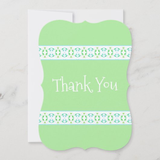 デリケートパターン（の模様が）あるな感謝状 サンキューカード (正面)