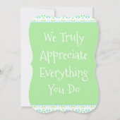 デリケートパターン（の模様が）あるな感謝状 サンキューカード (裏面)