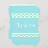 デリケートパターン(の模様が)あるなThank Youノートカード サンキューカード (正面/裏面)