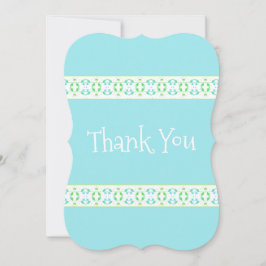 デリケートパターン（の模様が）あるなThank Youノートカード サンキューカード