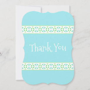 デリケートパターン(の模様が)あるなThank Youノートカード サンキューカード