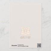 デリケートパーソナライズされたバンニーイースターギフトラベル シーズンカード (裏面)