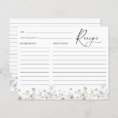 デリケートパープルワイルドフラワーブライダルシャワーレシピ (正面/裏面)